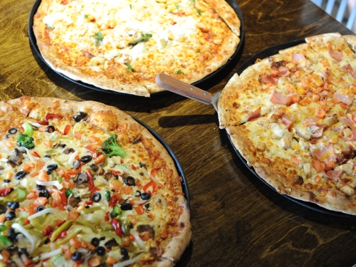Three Pizzas